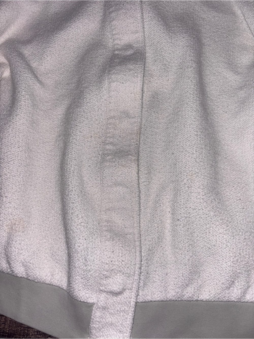 Varley Cream Teddy Bouclé Jacket with Contrast Hem - Picture 3 of 7